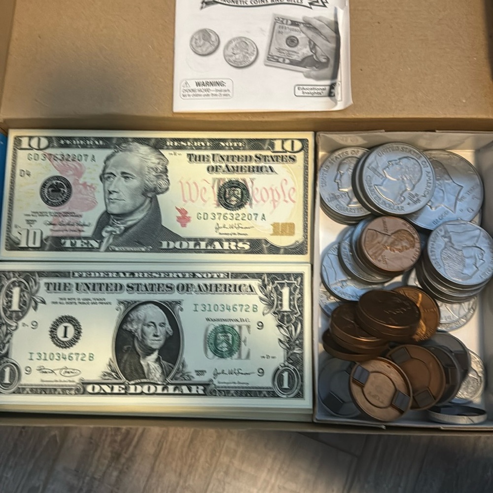 Big money, magnetic coins, and bills